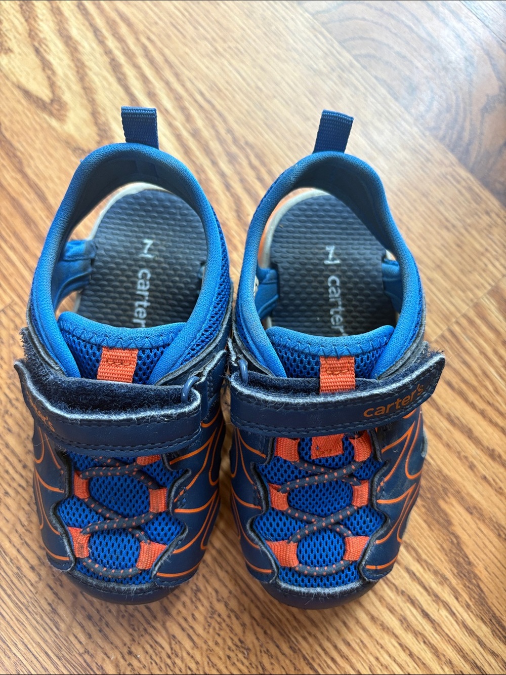 Carter's Blue & Orange Boys Hook-and-Loop Athletic Sneakers